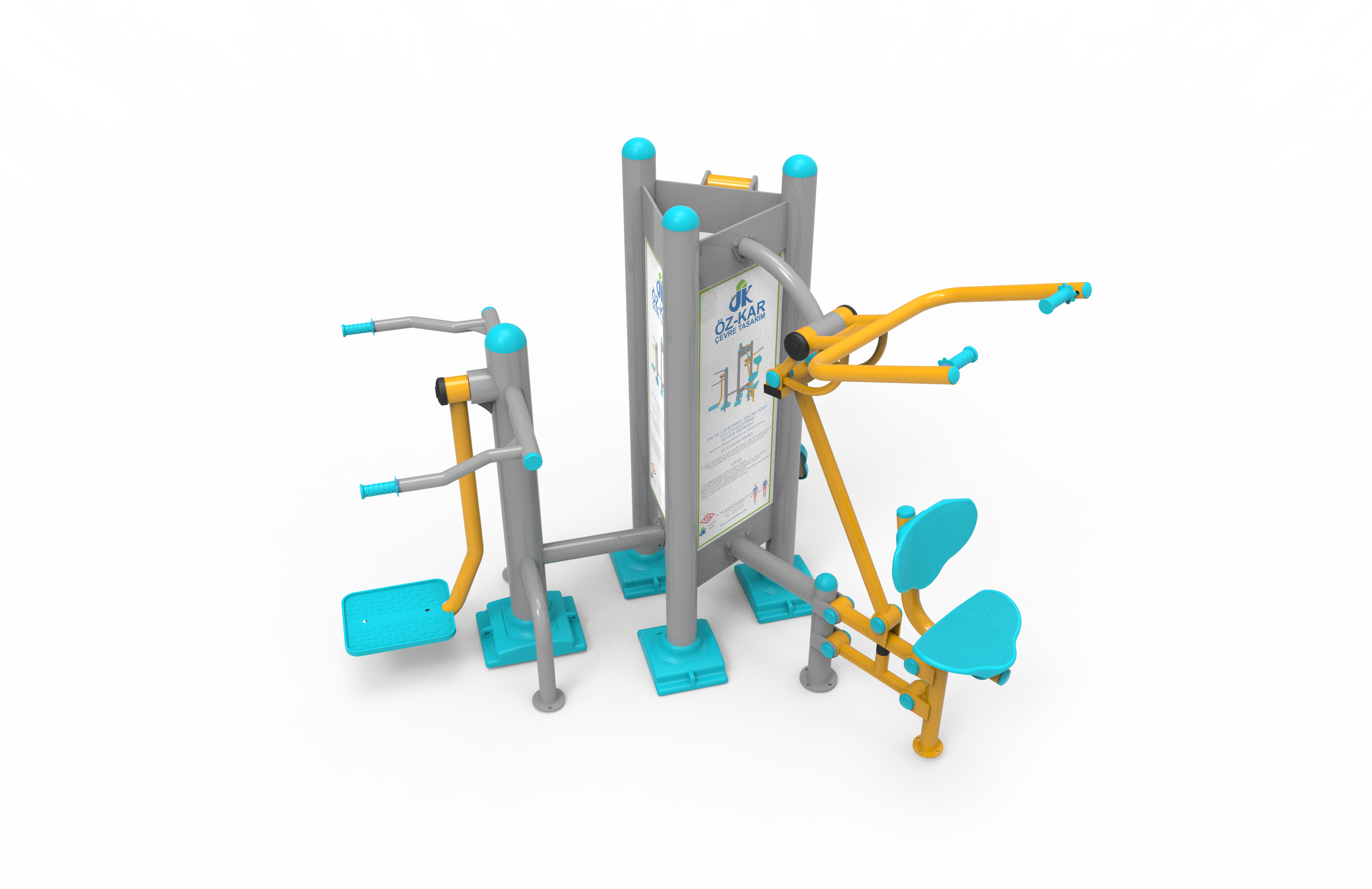 Yan Salinim Vucut Gelistirme ve Bacak Calistirma Aleti PF-304 | Dış Mekan Spor Aletleri | Erse Kent Mobilyaları